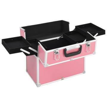 Stylish Pink Aluminium Make-up Case - Organize Your Beauty