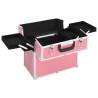 Stylish Pink Aluminium Make-up Case - Organize Your Beauty