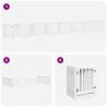 Foldable Dog Gate with Door - 15 Panels, 750 cm, White