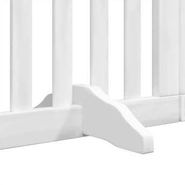 Foldable Dog Gate with Door - 15 Panels, 750 cm, White