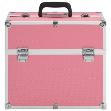 Stylish Pink Aluminium Make-up Case - Organize Your Beauty