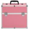 Stylish Pink Aluminium Make-up Case - Organize Your Beauty