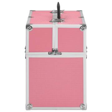 Stylish Pink Aluminium Make-up Case - Organize Your Beauty