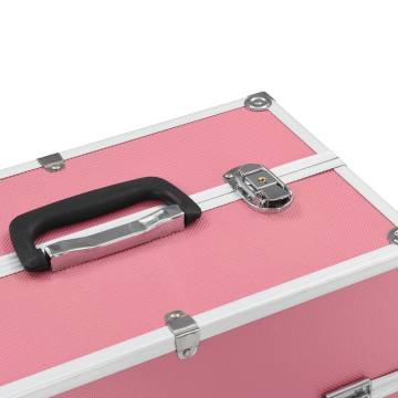 Stylish Pink Aluminium Make-up Case - Organize Your Beauty