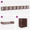 Foldable Dog Gate with Door - 15 Panels, 750 cm, Brown