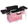 Stylish Pink Aluminium Make-up Case - Organize Your Beauty