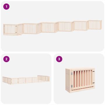 Foldable Dog Gate with Door - 12 Panels 960 cm | Hipo Market