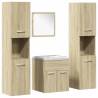 5 Piece Bathroom Furniture Set - Sonoma Oak | Hipomarket UK