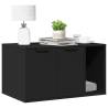  Cat Litter Box Enclosure Black 80x50x45 cm Engineered Wood Colour black Size 80 x 50 x 45 cm 