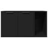 Cat Litter Box Enclosure Black - Stylish & Functional 80x50x45 cm