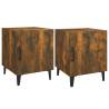 Bedside Cabinets 2 pcs Smoked Oak Engineered Wood | HipoMarket