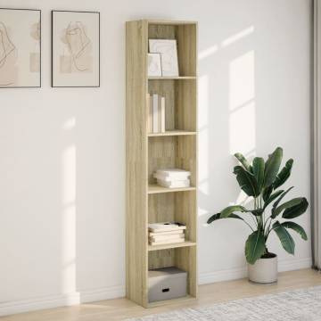 Bookcase Sonoma Oak - Stylish Storage Solution | Hipomarket