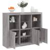  Sideboards with LED Lights 3 pcs Grey Sonoma Engineered Wood Colour grey sonoma Quantity in Package 3 