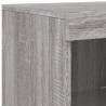 Modern Sideboards with LED Lights - 3 pcs Grey Sonoma Wood