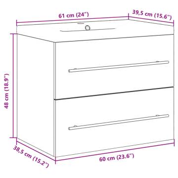 2 Piece Bathroom Furniture Set - Sonoma Oak | HipoMarket