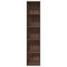 Brown Oak Bookcase 40x30x189 cm - Engineered Wood Storage