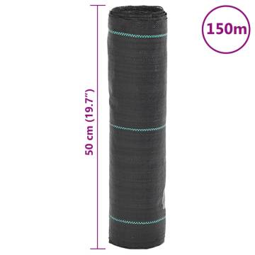 Weed Membrane Black 0.5x150m PP - Durable Weed Control