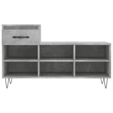 Concrete Grey Shoe Cabinet | Stylish & Durable Storage Solution