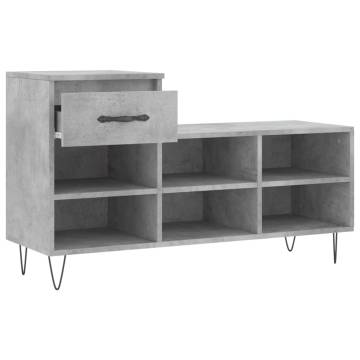 Concrete Grey Shoe Cabinet | Stylish & Durable Storage Solution