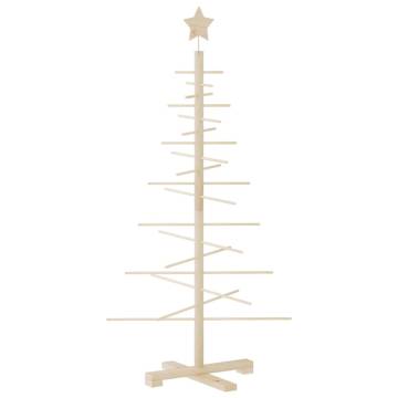 Wooden Christmas Tree Decoration - 125 cm Solid Pine | HipoMarket