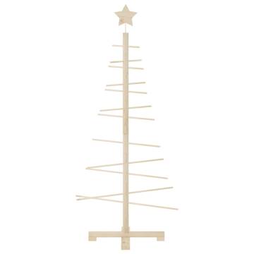 Wooden Christmas Tree Decoration - 125 cm Solid Pine | HipoMarket