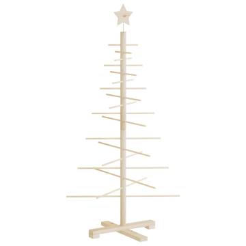 Wooden Christmas Tree Decoration - 125 cm Solid Pine | HipoMarket