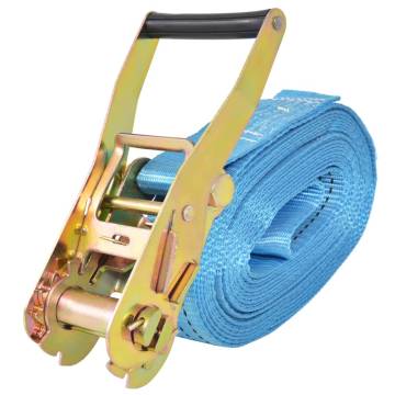 Heavy-Duty Ratchet Tie Down Straps - 4 Tonnes, 8m Blue