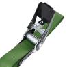 Heavy-Duty Ratchet Tie Down Straps - 20 pcs, 800 daN, 6 m Green