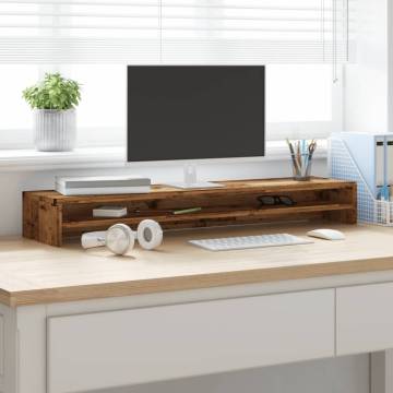 Monitor Stand Old Wood - Stylish & Functional | HipoMarket