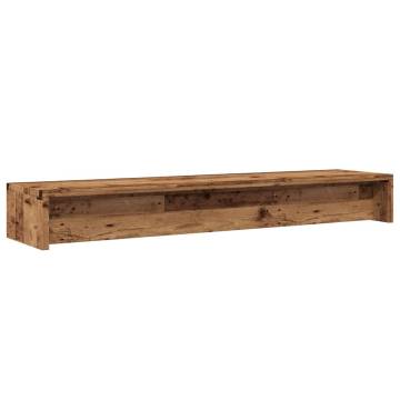 Monitor Stand Old Wood - Stylish & Functional | HipoMarket