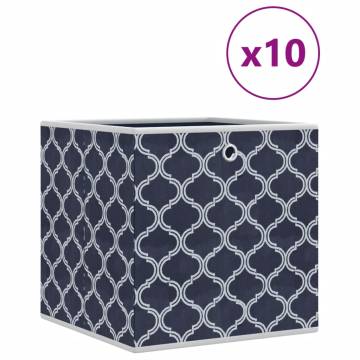 Foldable Storage Boxes 10 pcs Blue | Organize Your Space