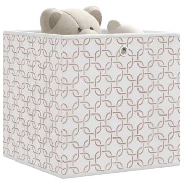 Foldable Storage Boxes 10 pcs Cream | Organize Your Space