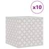 Foldable Storage Boxes 10 pcs Cream | Organize Your Space