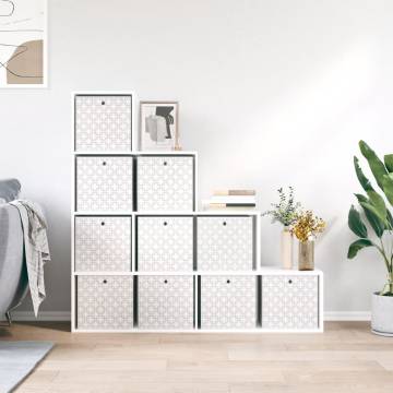 Foldable Storage Boxes 10 pcs Cream | Organize Your Space