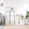 Foldable Storage Boxes 10 pcs Cream | Organize Your Space