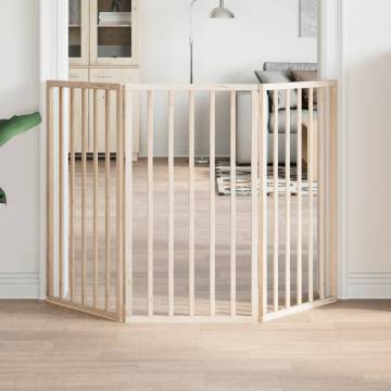 Foldable Dog Gate - 3 Panels 150 cm Poplar Wood | HipoMarket