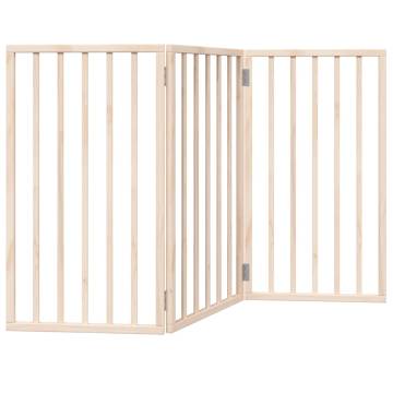 Foldable Dog Gate - 3 Panels 150 cm Poplar Wood | HipoMarket