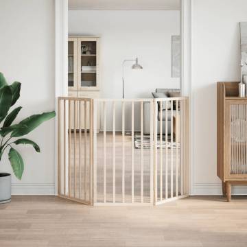 Foldable Dog Gate - 3 Panels 150 cm Poplar Wood | HipoMarket