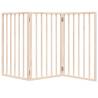 Foldable Dog Gate - 3 Panels 150 cm Poplar Wood | HipoMarket