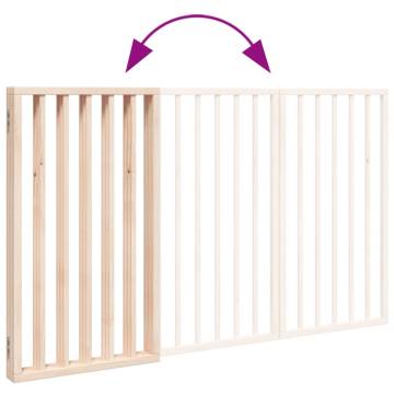 Foldable Dog Gate - 3 Panels 150 cm Poplar Wood | HipoMarket