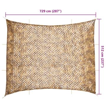 Camouflage Net with Storage Bag 729x602 cm Sand - Hipomarket