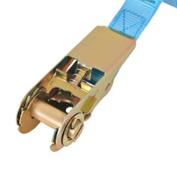 4 pcs Ratchet Tie Down Straps - 0.8 Tonnes 6mx25mm Blue