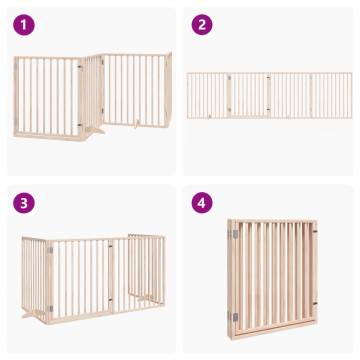 Dog Gate with Door - Foldable 4 Panels 320 cm | Hipo Market