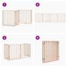 Dog Gate with Door - Foldable 4 Panels 320 cm | Hipo Market