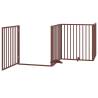 Dog Gate with Door - Foldable 4 Panels Brown 320 cm | HipoMarket