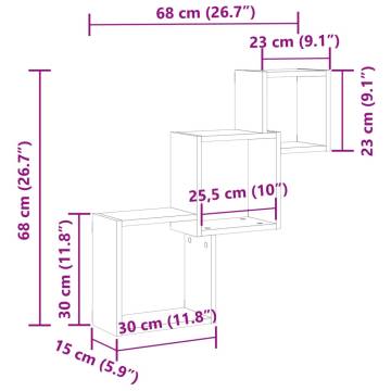 Wall Cube Shelves Artisan Oak - Stylish Storage Solution