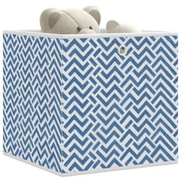 Foldable Storage Boxes - 10 pcs Blue Non-Woven Fabric 32x32x32 cm