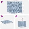 Foldable Storage Boxes - 10 pcs Blue Non-Woven Fabric 32x32x32 cm