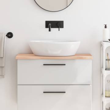 Untreated Solid Wood Bathroom Countertop 80x30 cm | HipoMarket