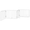 Foldable Dog Gate with Door - 320 cm Poplar Wood | HipoMarket